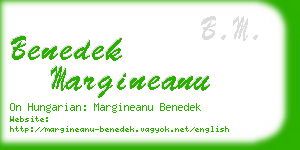 benedek margineanu business card